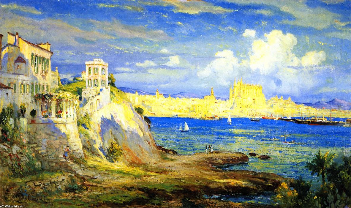 Huile sur toile de Colin-Campbell-Cooper-Palma-de-Majorca