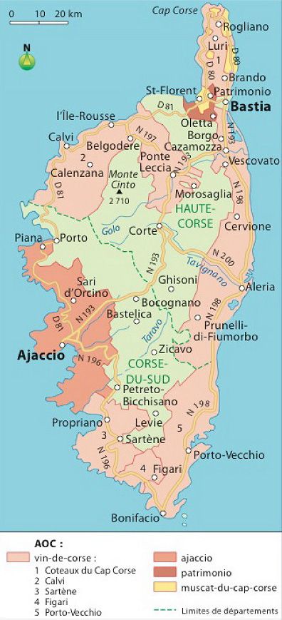 carte de Corse via Pinterest