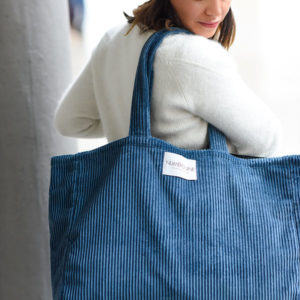 sac en velours Bleu Étoilé