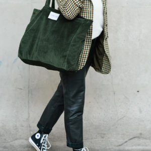 sac en velours Vert Nature