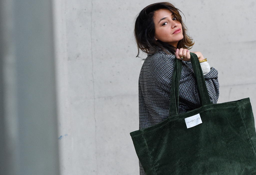 sac en velours Vert Nature