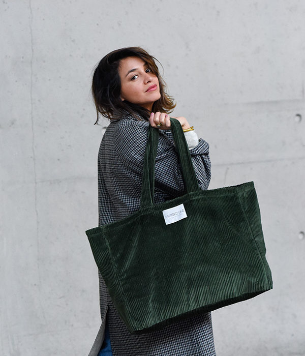 sac en velours Vert Nature